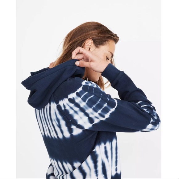 Madewell (Re)Sourced Cotton Retro Tie Dye Hoodie Sweatshirt - Picture 3 of 11